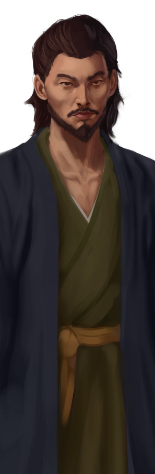 A male human with a beard and moustache.